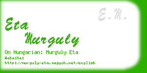 eta murguly business card
